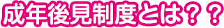 成年後見制度とは？？